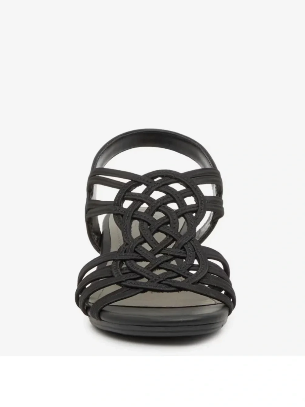 Impo Black Knotted Strappy Wedge Sandal